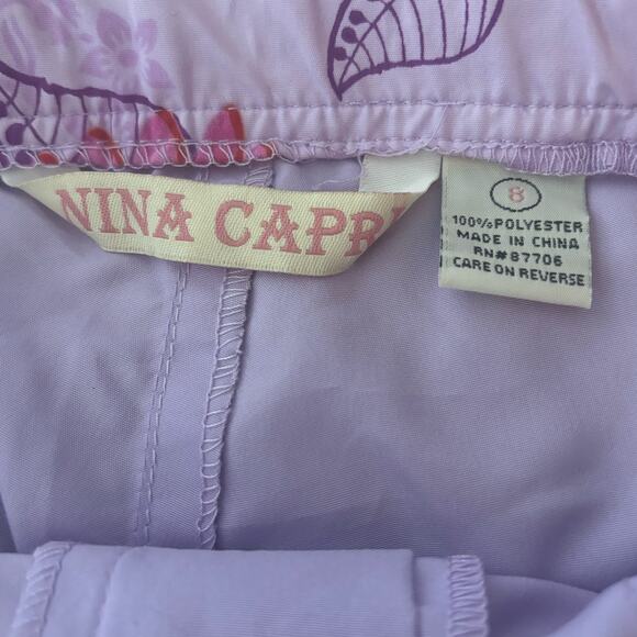 Nina Capri Lilac Purple Capri Pants Convertible Womans Size 8 Summer Beachy NEW - Picture 6 of 9